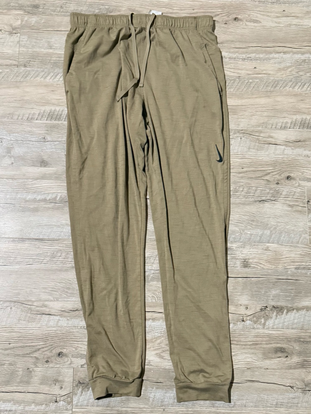 Nike Tan Khaki Athletic Joggers with Swoosh - Picture 1 of 1